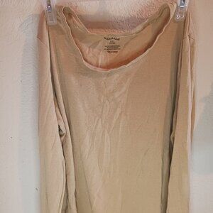Sparkly tan long sleeve shirt
